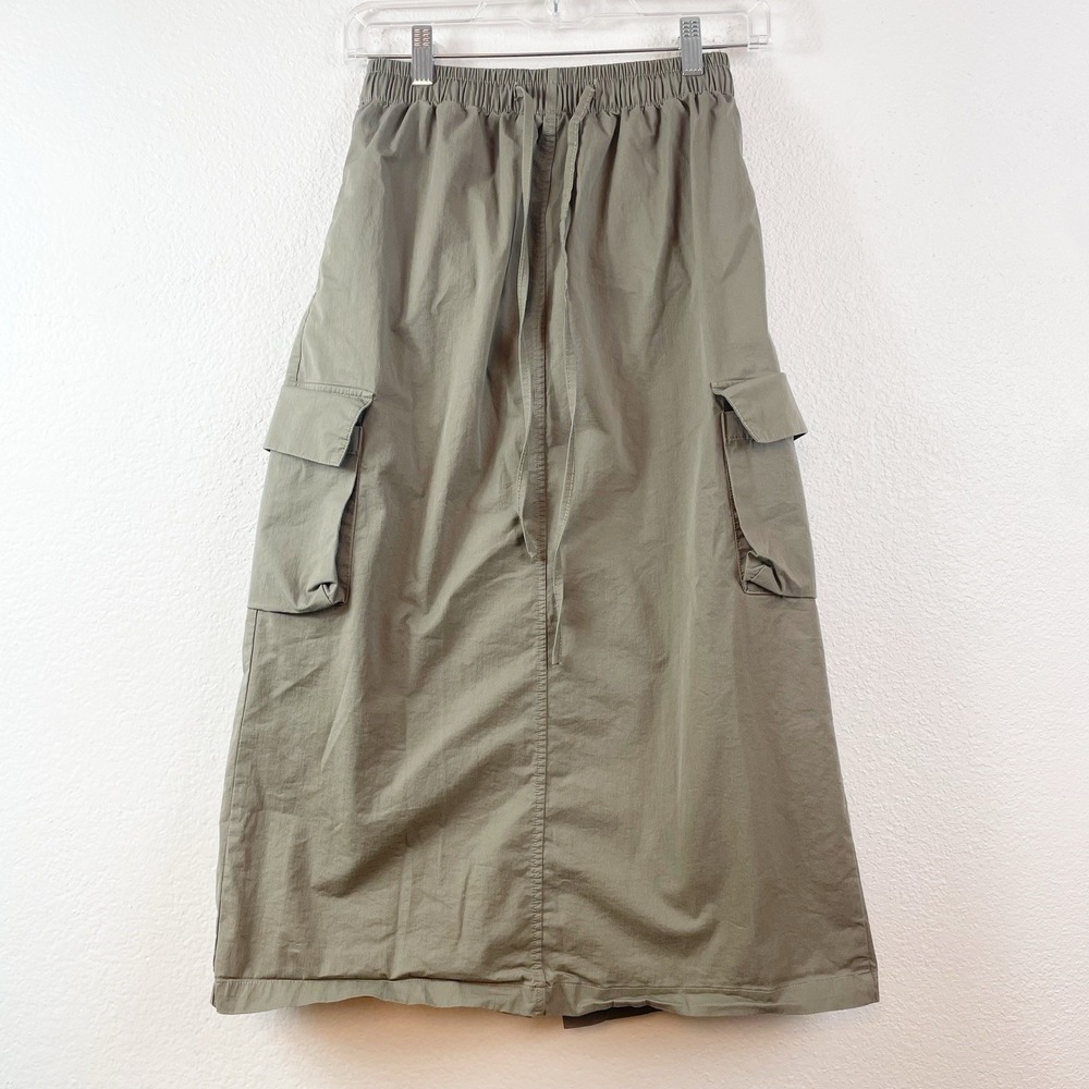 Freelance Cargo Skirt Small Midi Olive Green 90s Utility‎ Gorpcore Streetwear S